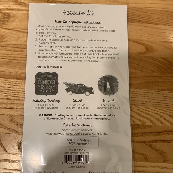 New in package XMAS iron-appliqués, $8 - Picture 2 of 4